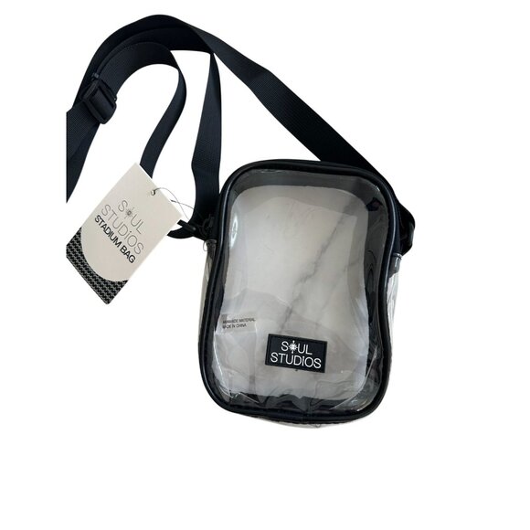 SOUL STUDIOS Clear Black Stadium Crossbody Bag NEW NWT - Picture 5 of 6